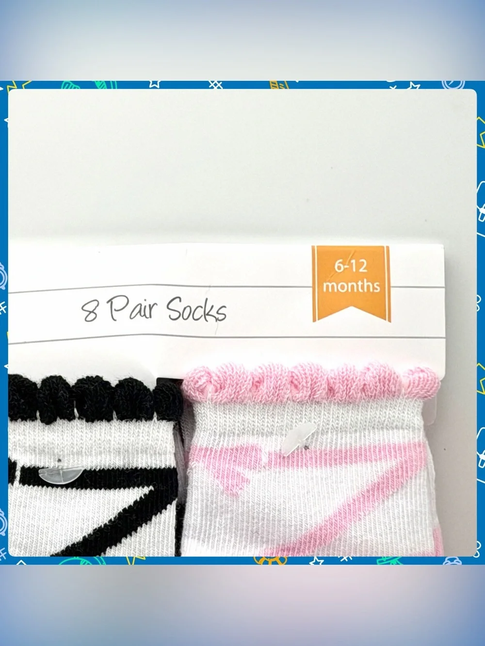 New Lot 8 HUDSON BABY Multi-Color Cotton Ballet Slipper Socks Size 6-12 Months